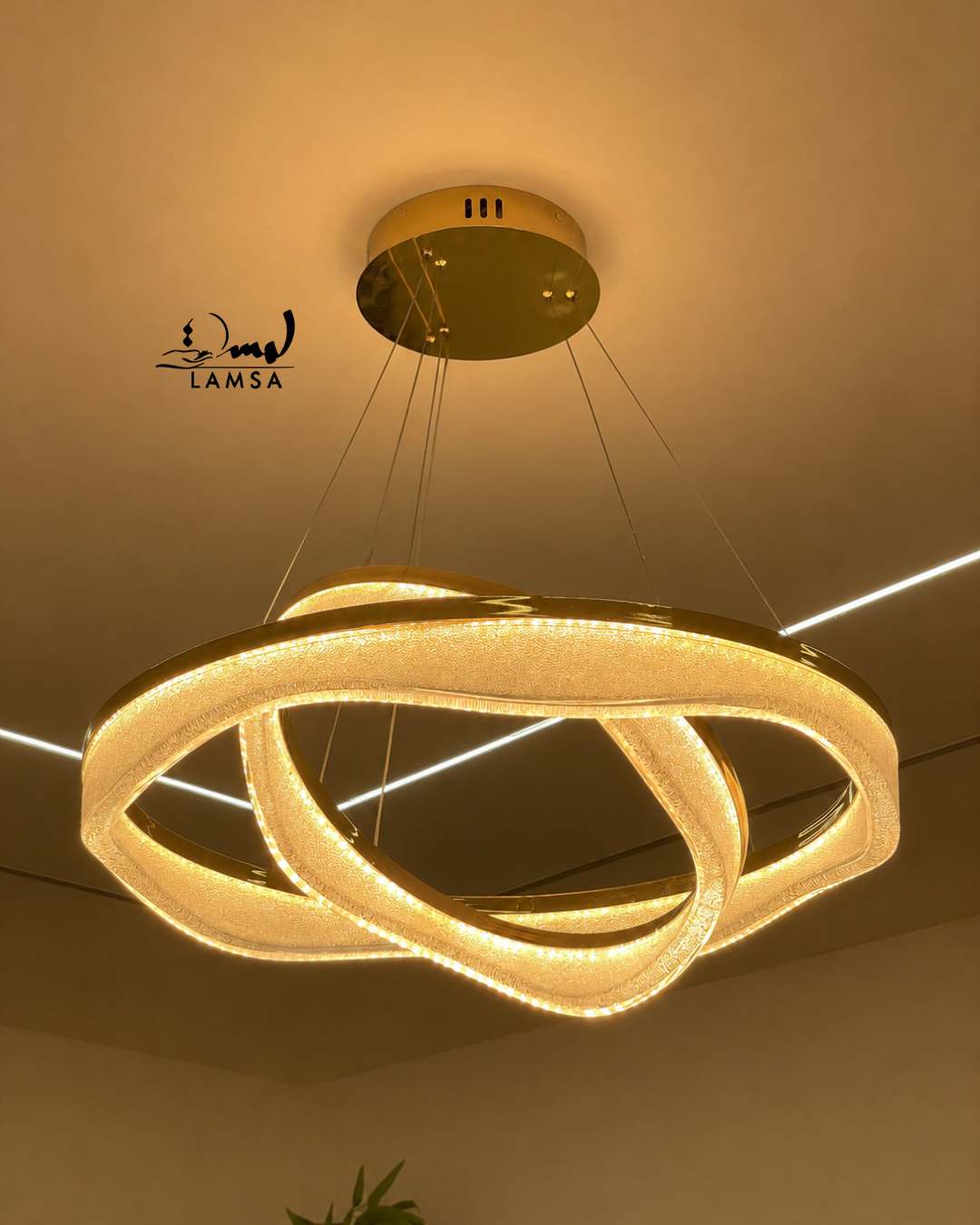 Lustre Wave Led Rond 60cm et 40 cm