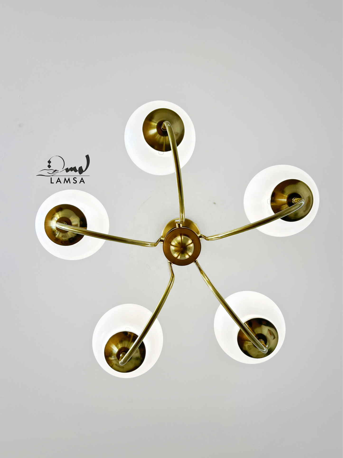 Lustre Chandelier "GOLD" 5 Boules | Livraison Gratuite 58 Wilayas