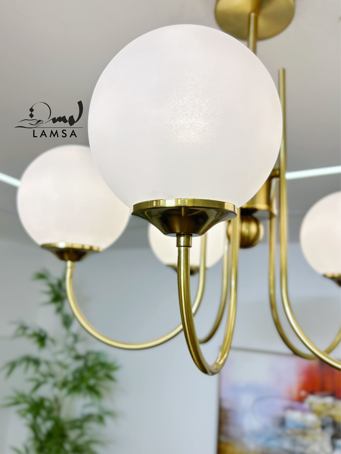 Lustre Chandelier "GOLD" 5 Boules | Livraison Gratuite 58 Wilayas