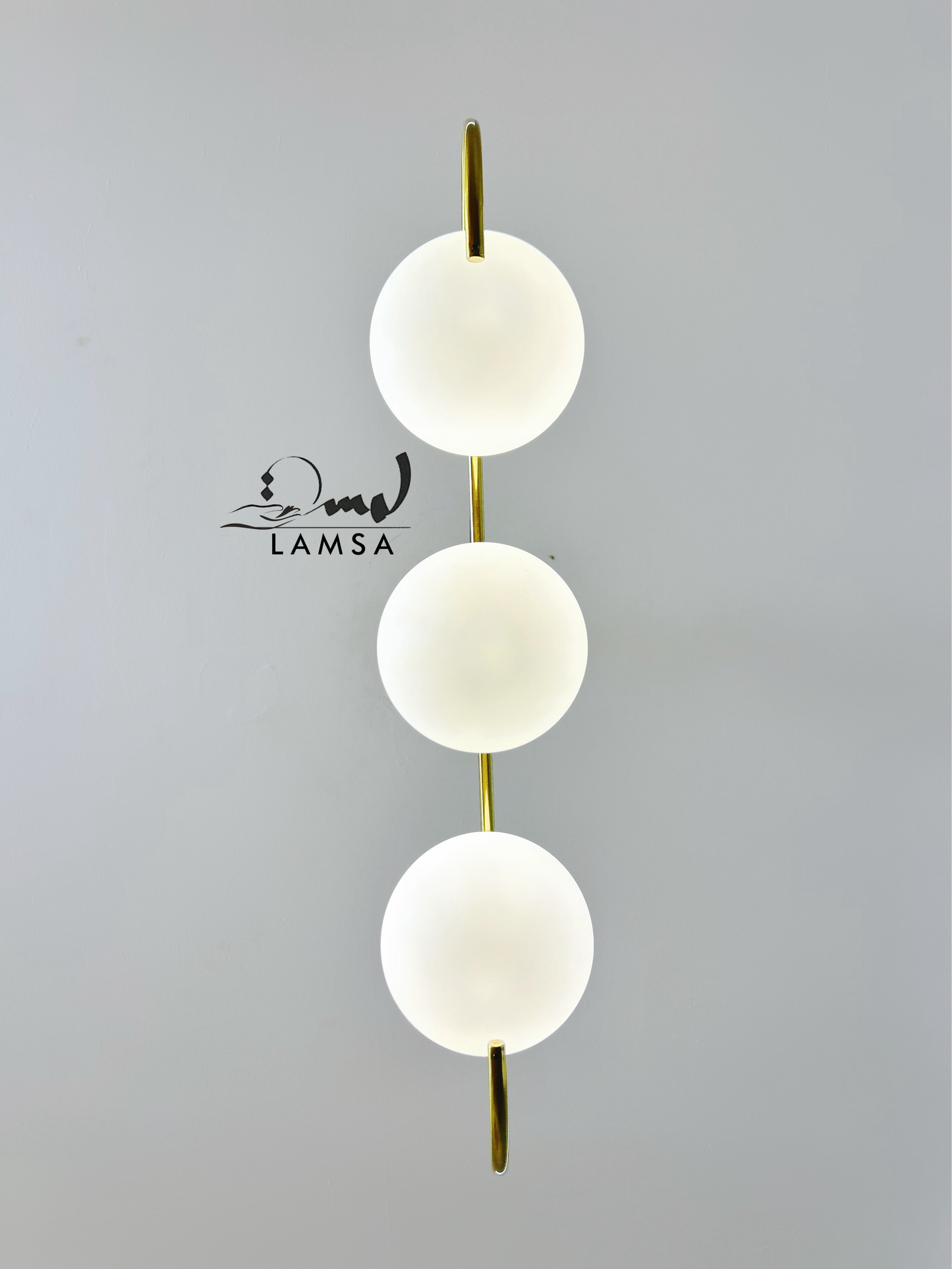 Lustre 3 Boules en Métal Bronze