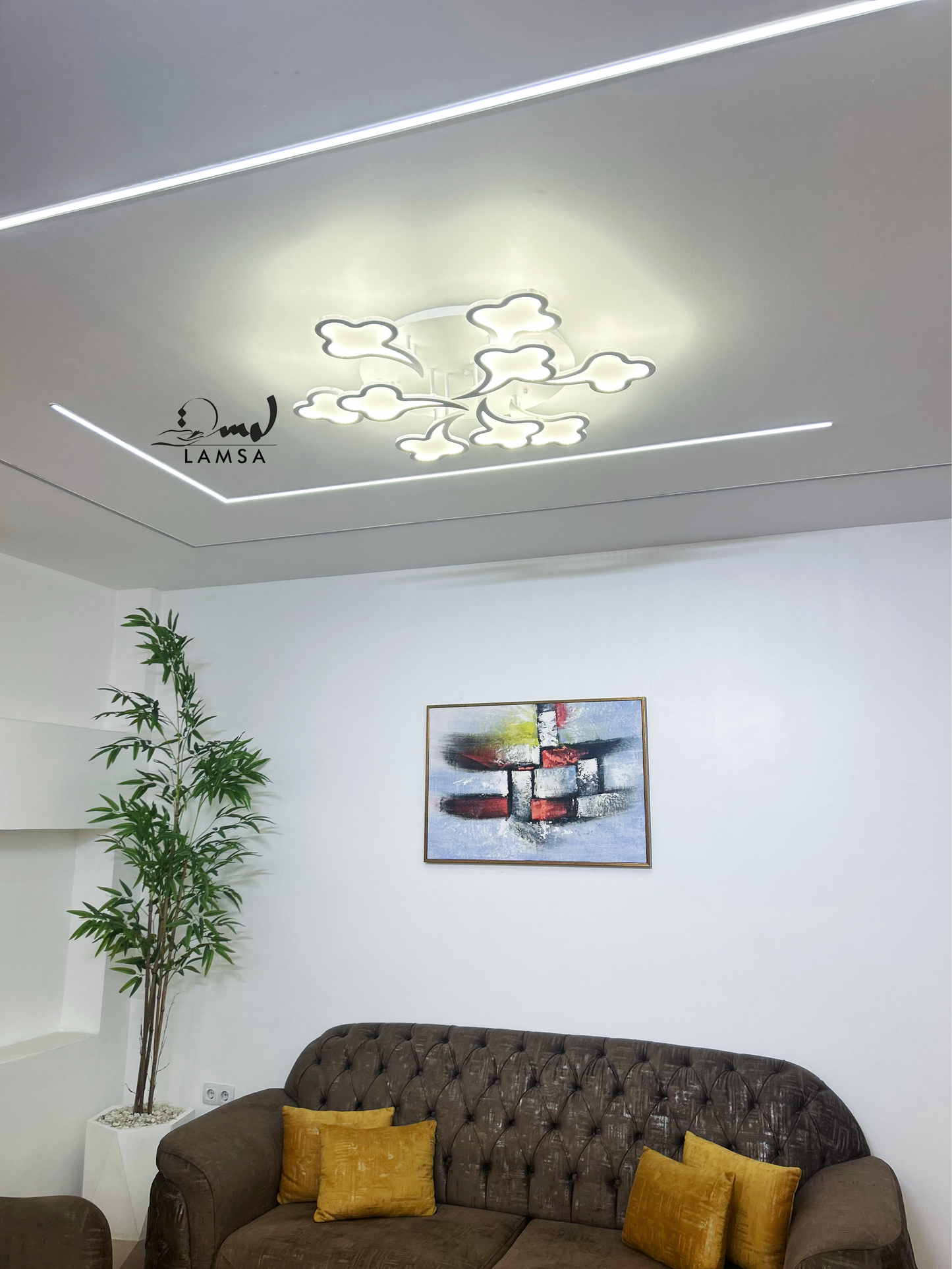 LED Plafonnier Acrylique Blanc "Nuage"