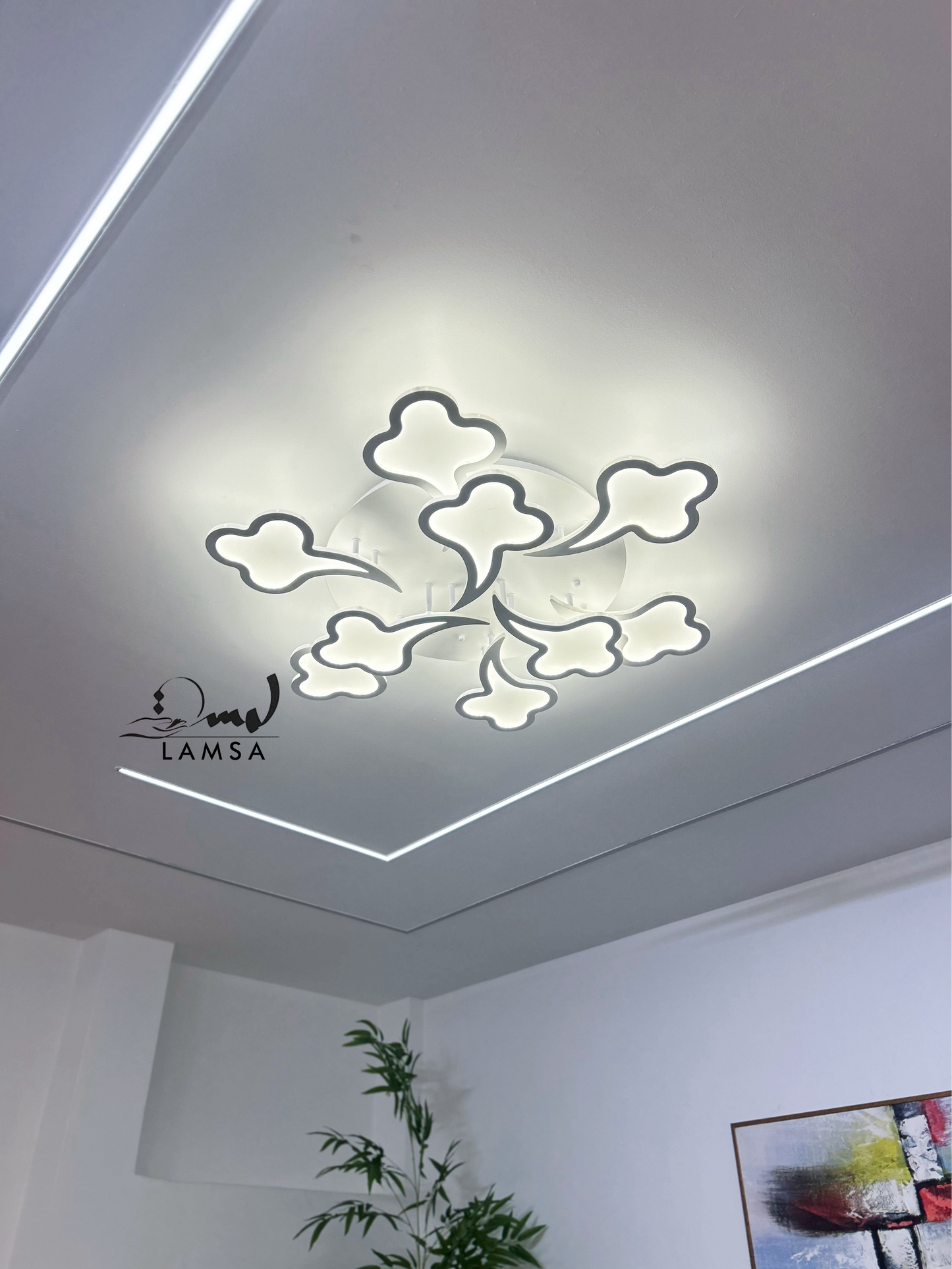 LED Plafonnier Acrylique Blanc "Nuage"