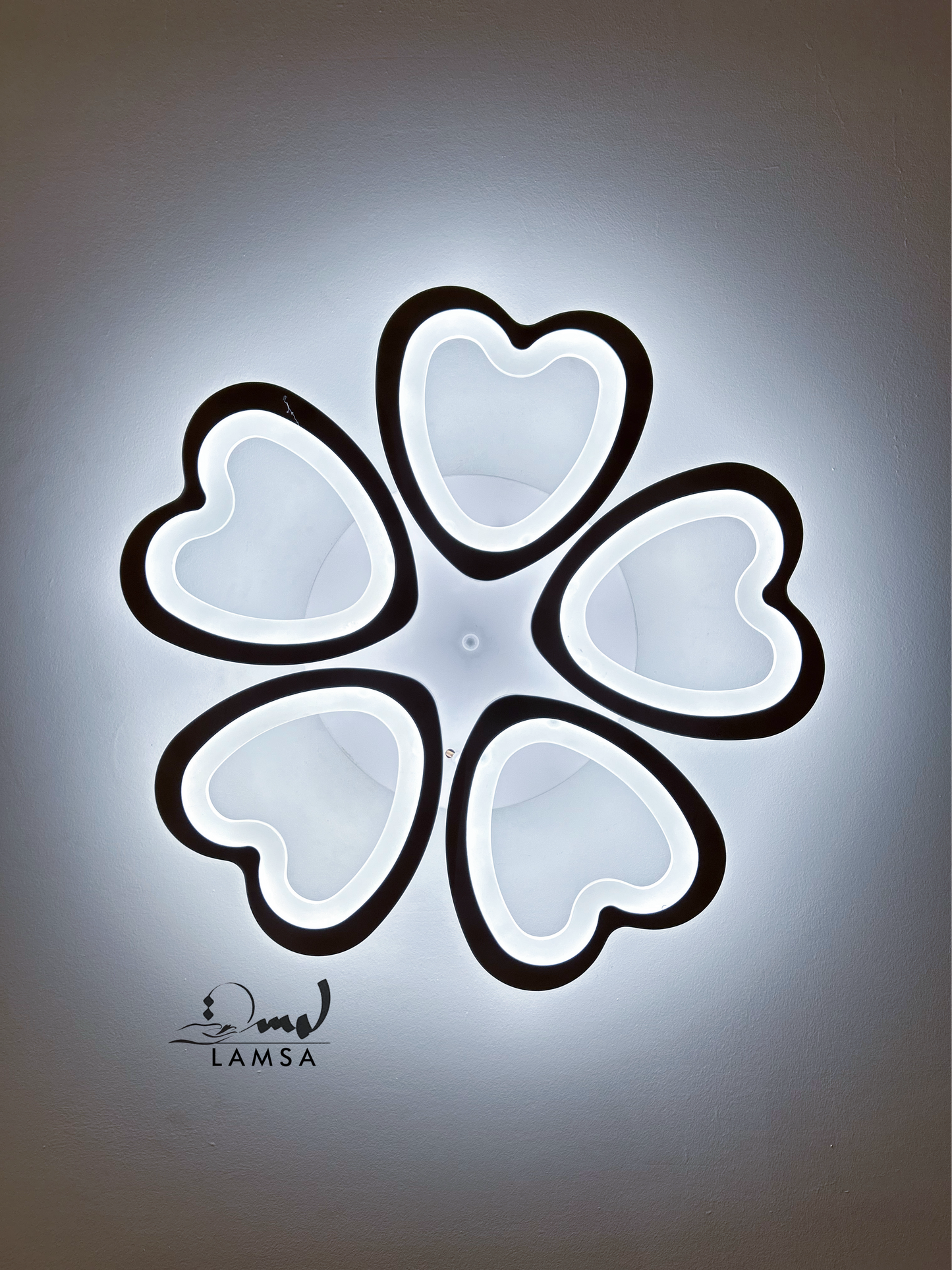 LED Plafonnier Acrylique Blanc "Cœur"