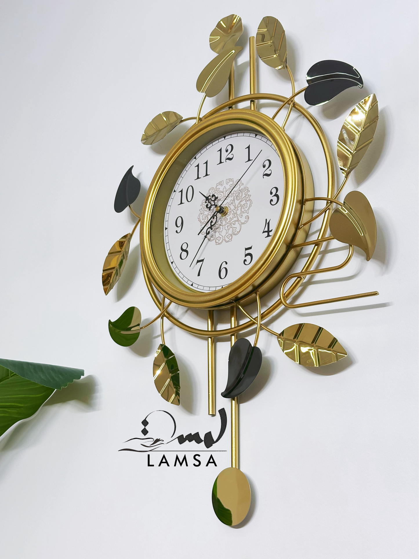 Horloge Murale avec " FEUILLES " | Livraison Gratuite 58 Wilayas
