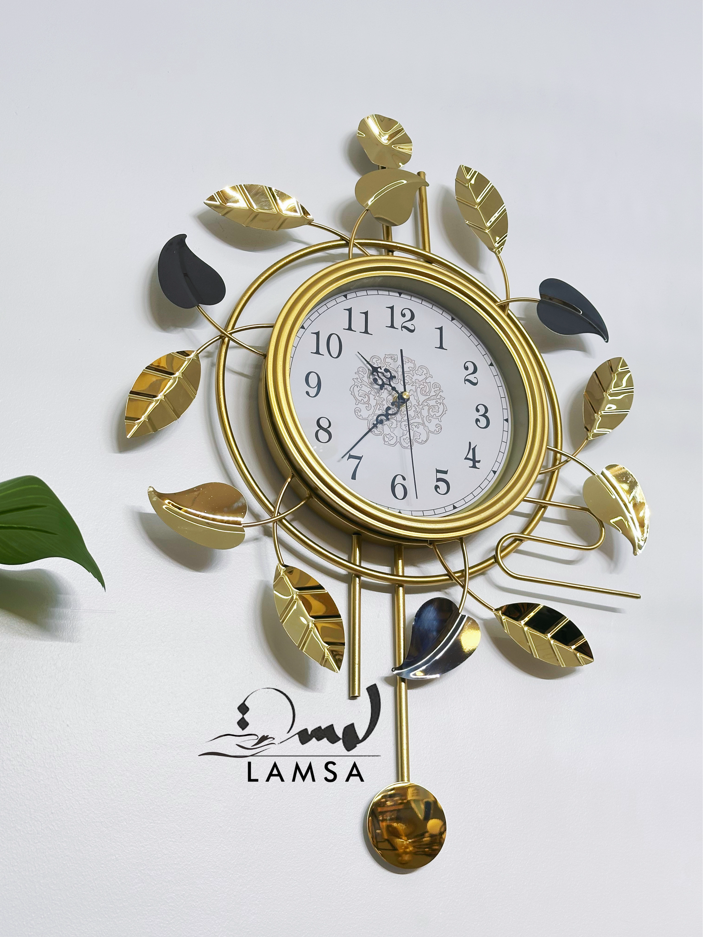 Horloge Murale avec " FEUILLES " | Livraison Gratuite 58 Wilayas