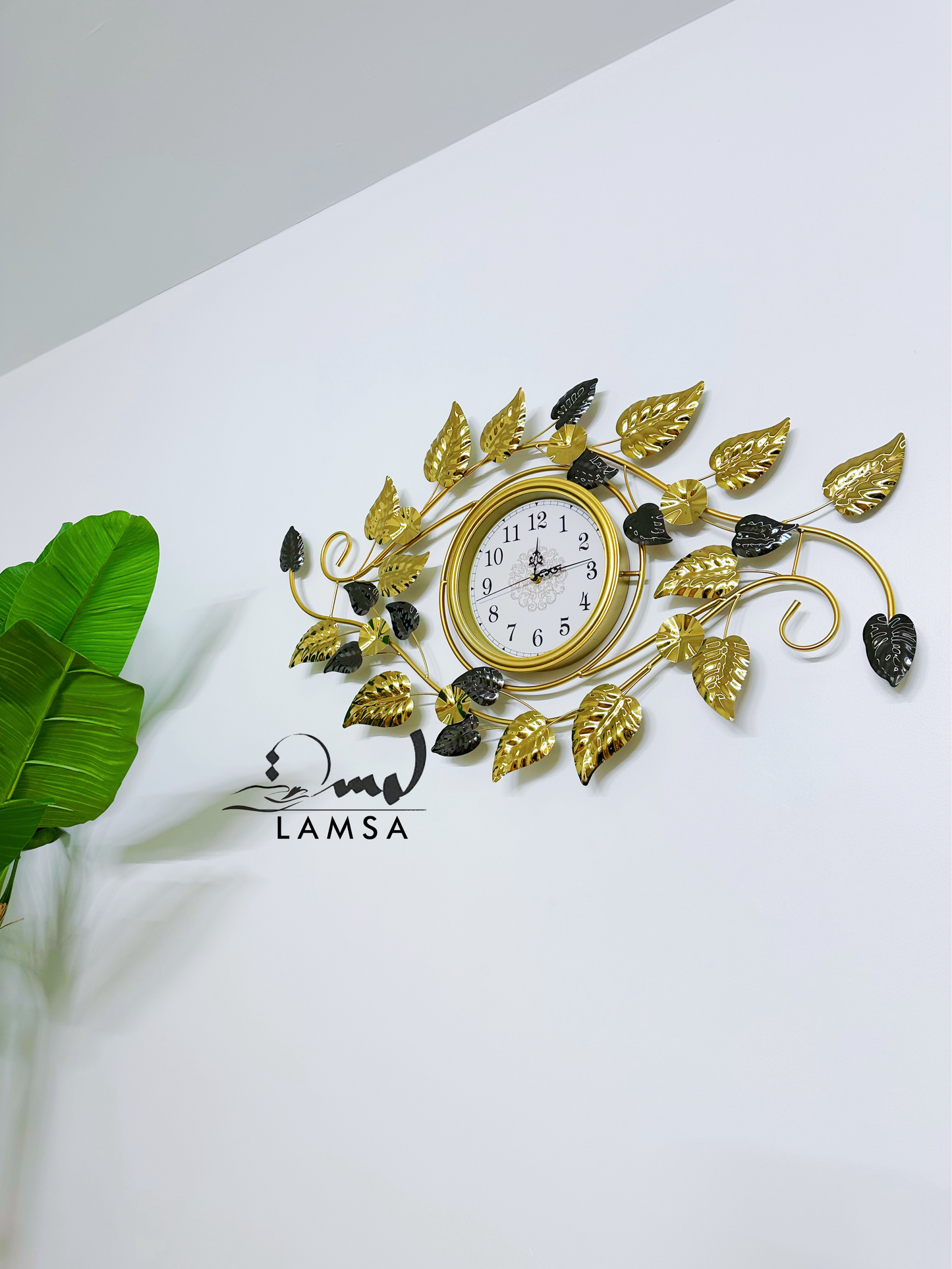 Horloge Murale avec " FEUILLES " | Livraison Gratuite 58 Wilayas