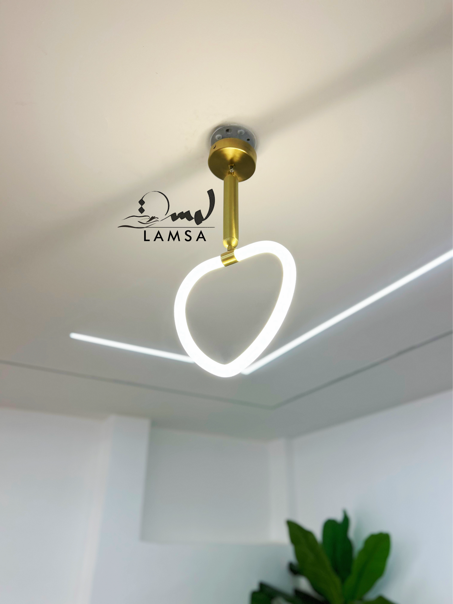 Lustre LED "cœur" en acrylique | Livraison 58 Wilayas