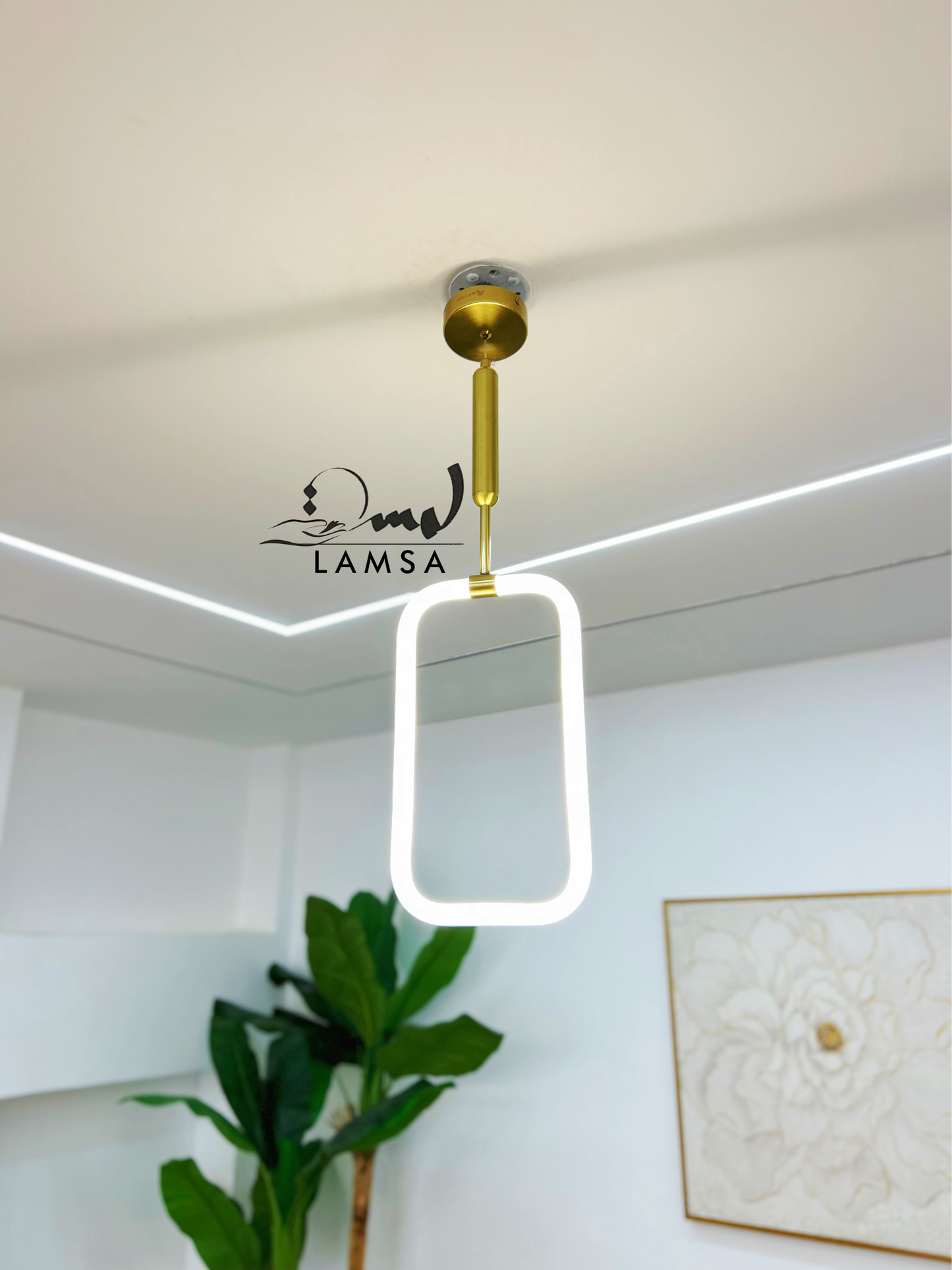 Lustre LED "Carré" en acrylique | Livraison 58 Wilayas