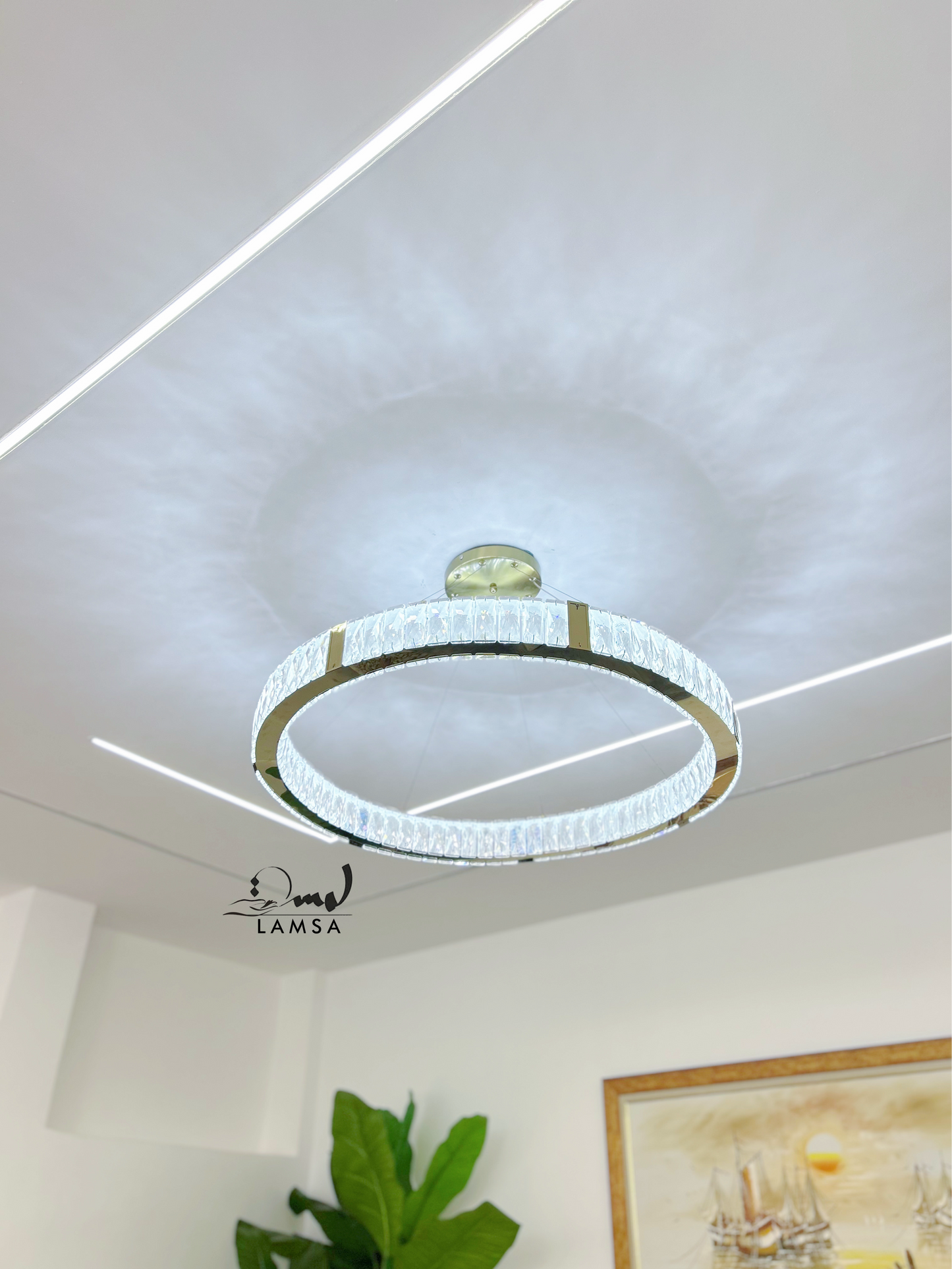 Lustre CRISTAL Rond 80 Cm | Livraison 58 Wilayas