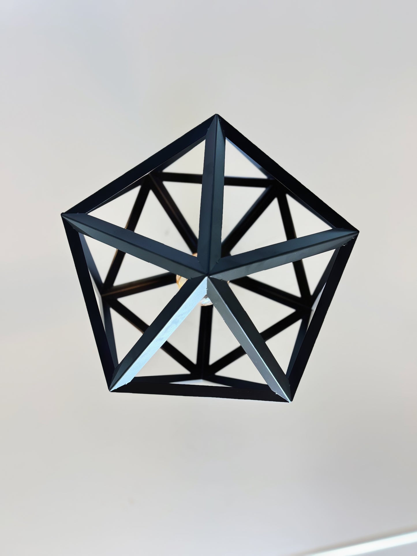 Lustre "Géométrique" Métal Noir