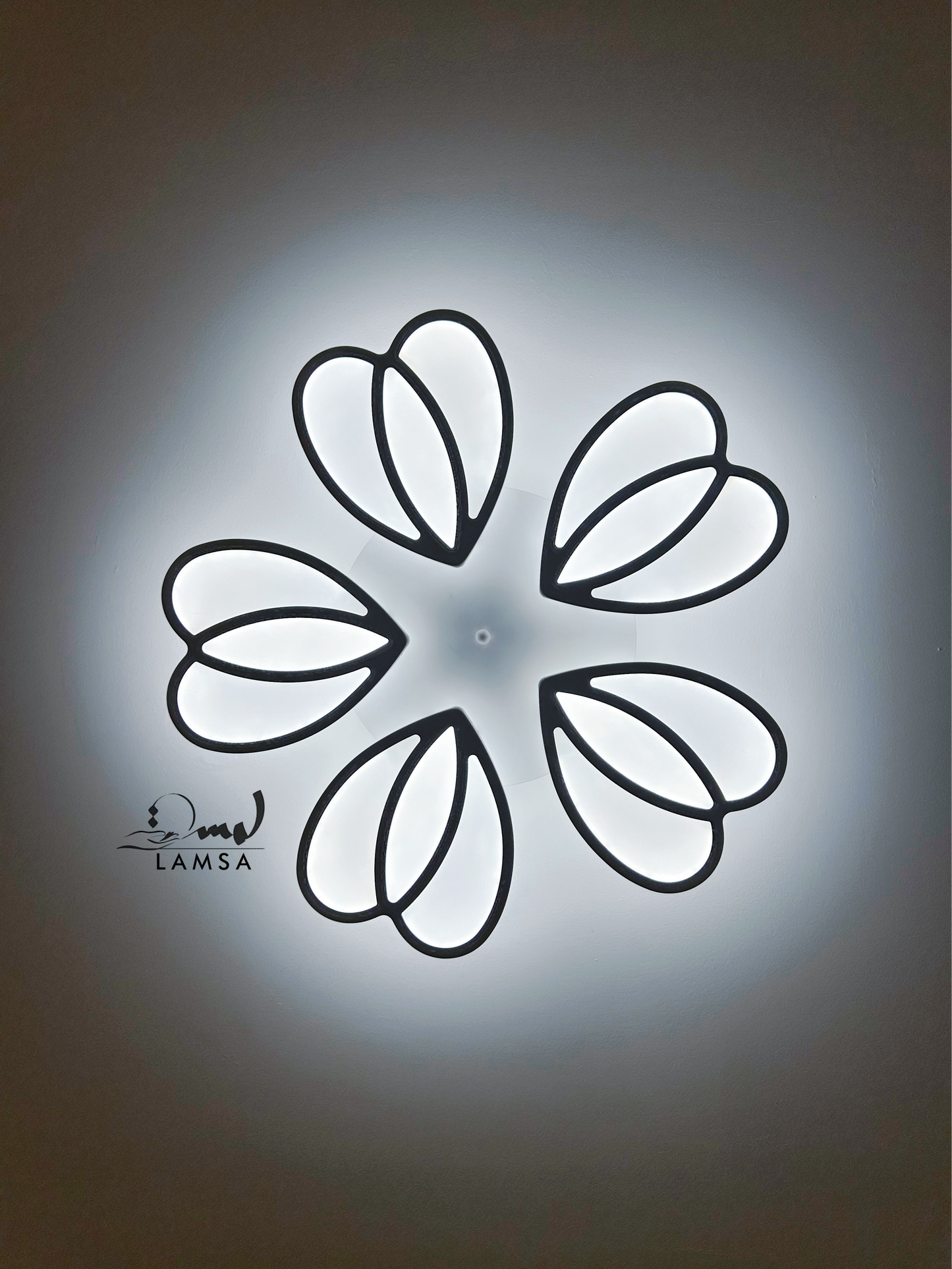 LED Plafonnier Acrylique Blanc "Cœur"