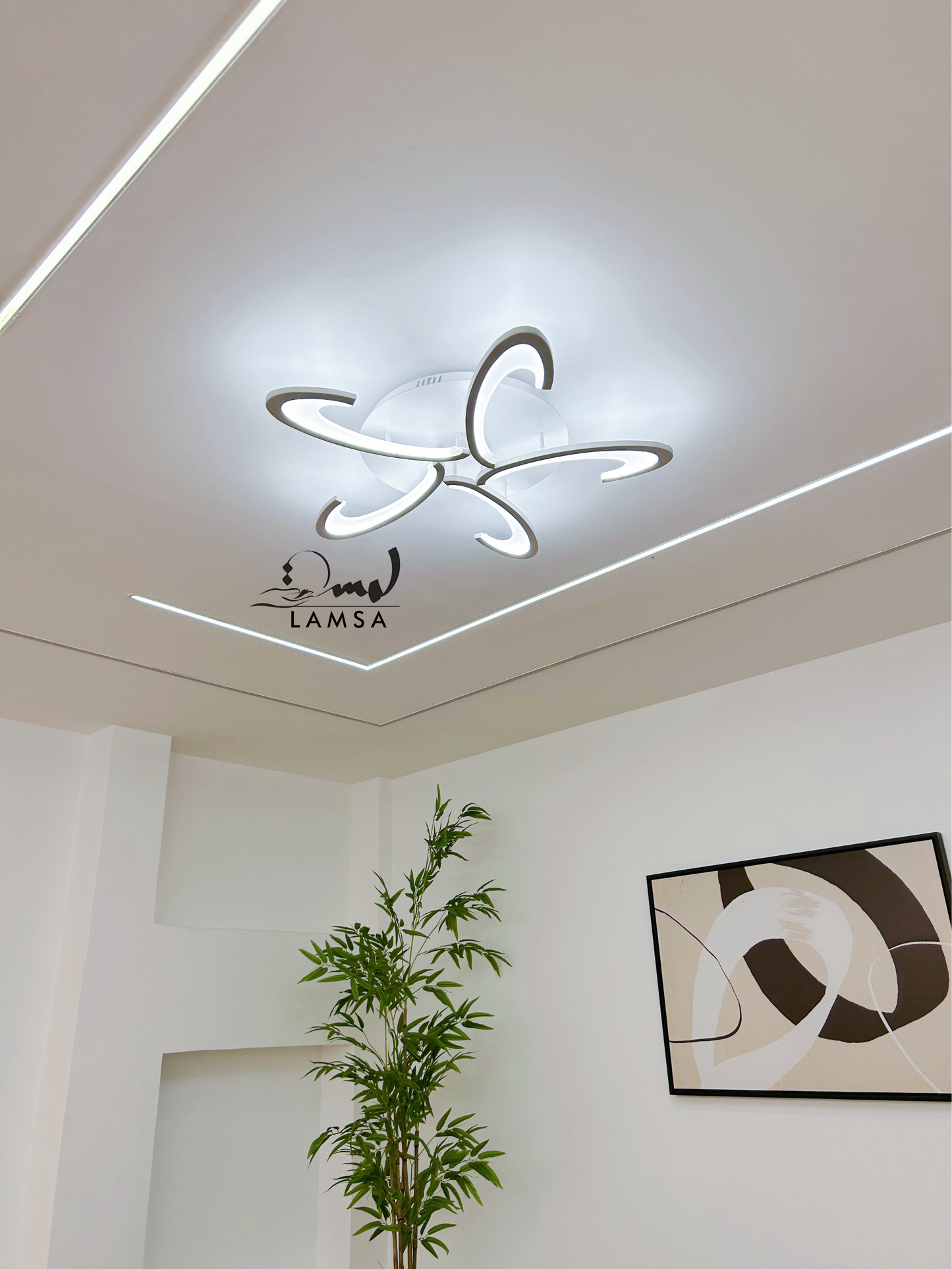 LED Plafonnier Acrylique Blanc "Nuage"