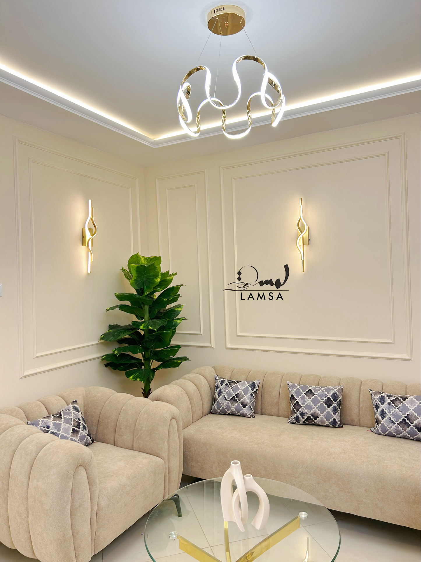 Applique Murale LED Doré|60CM