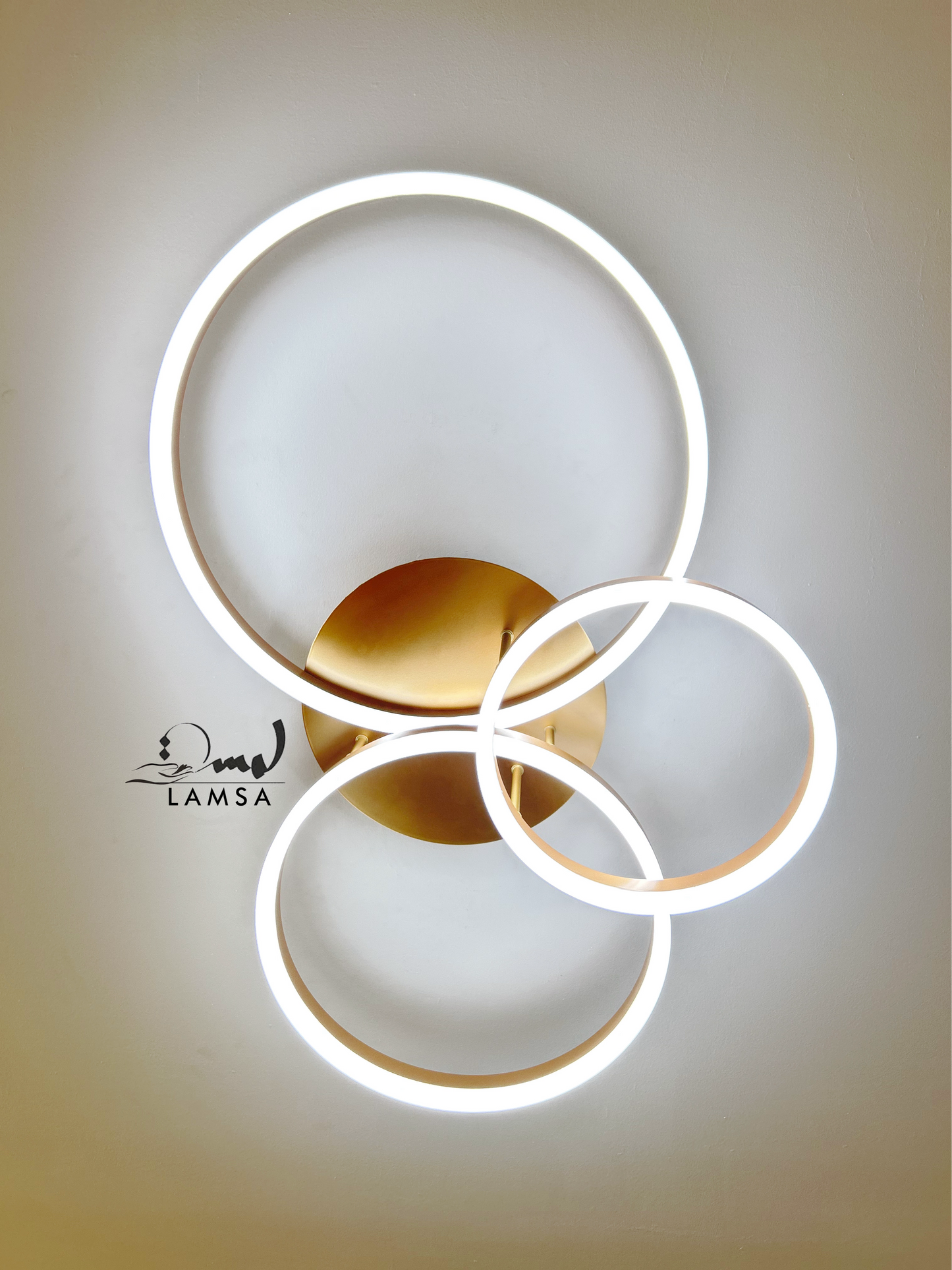 Lustre LED "Triple Cercle" Bronze