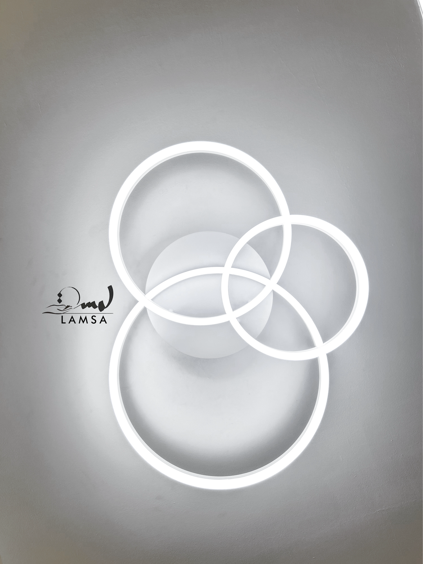 Lustre LED "Triple Cercle" Blanc