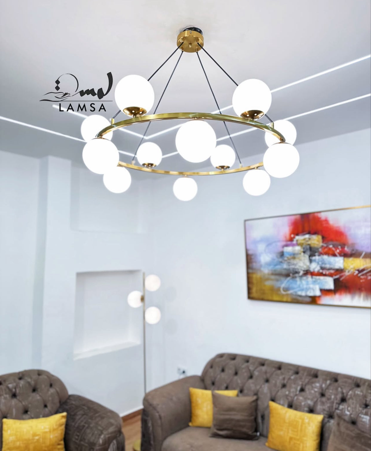 Lustre "GALAXIE" 12 Boules | Livraison 58 Wilayas