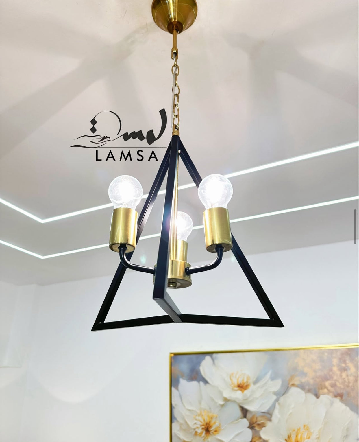 Lustre Chandelier "carré 3D" | Livraison 58 Wilayas