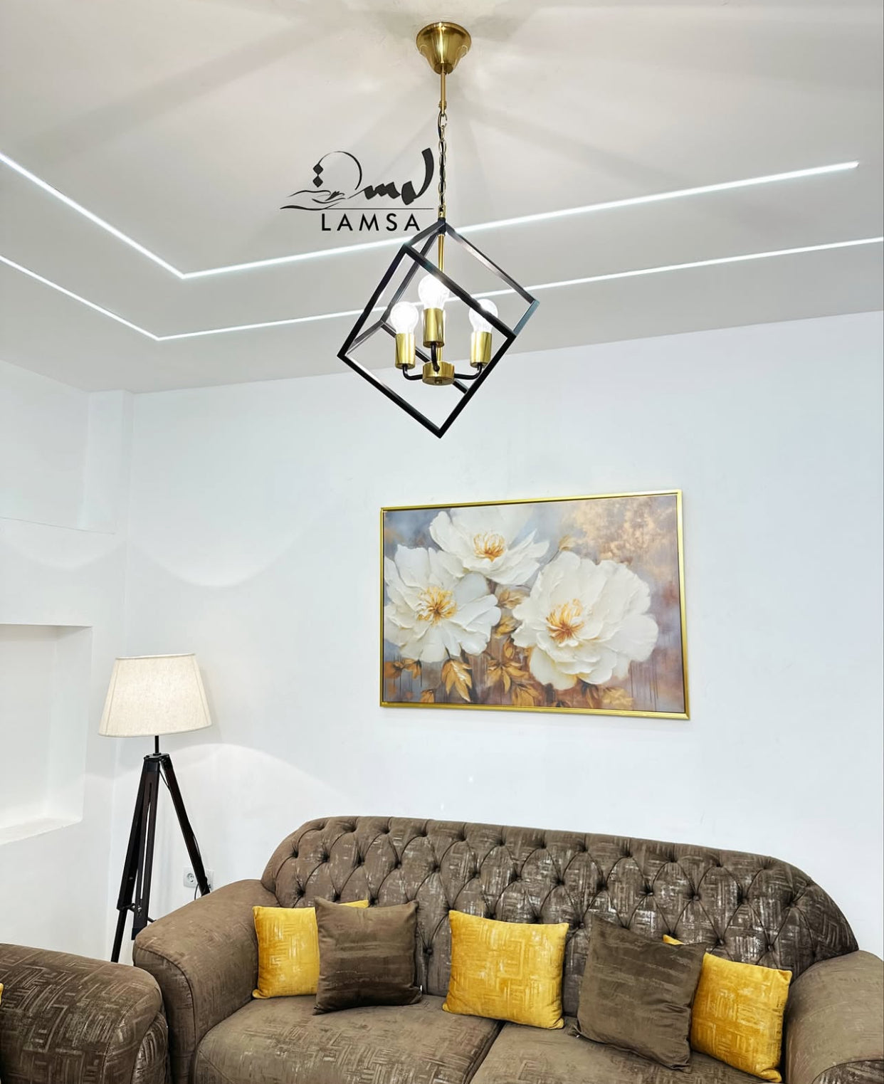 Lustre Chandelier "carré 3D" | Livraison 58 Wilayas