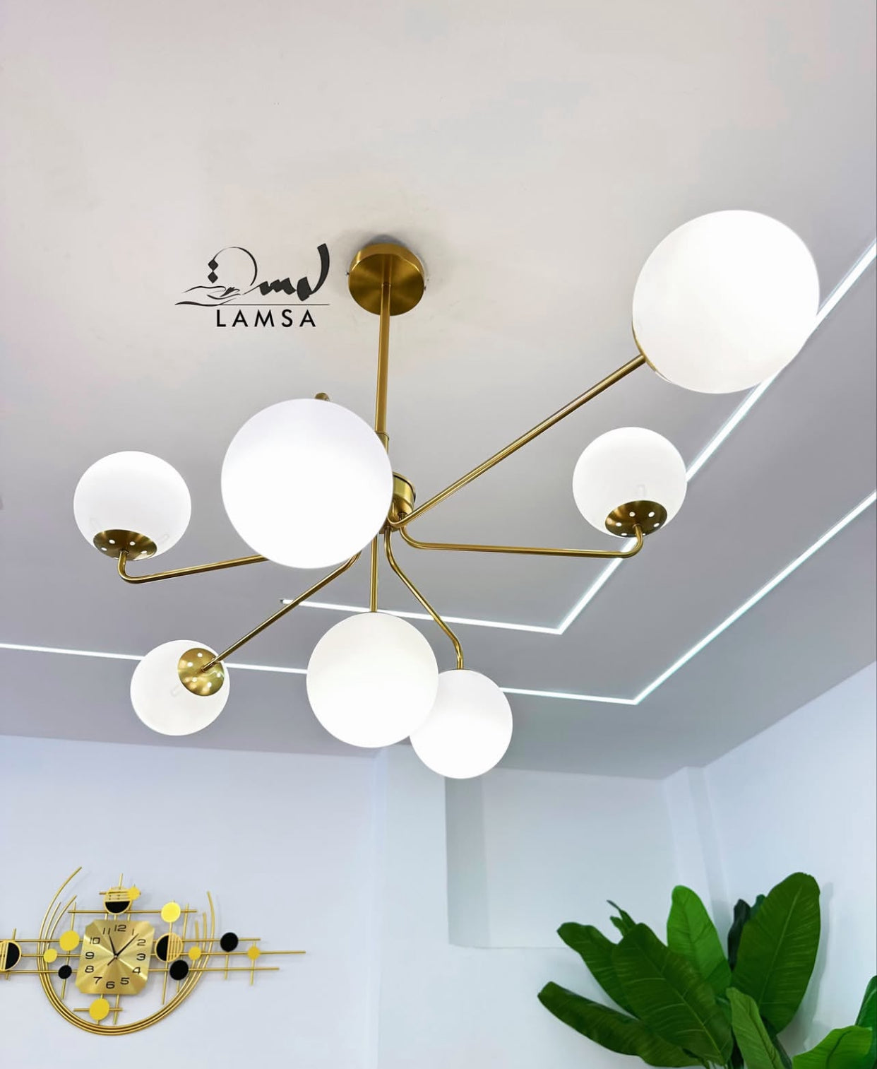 Lustre "GALAXIE" 7 Boules | Livraison 58 Wilayas