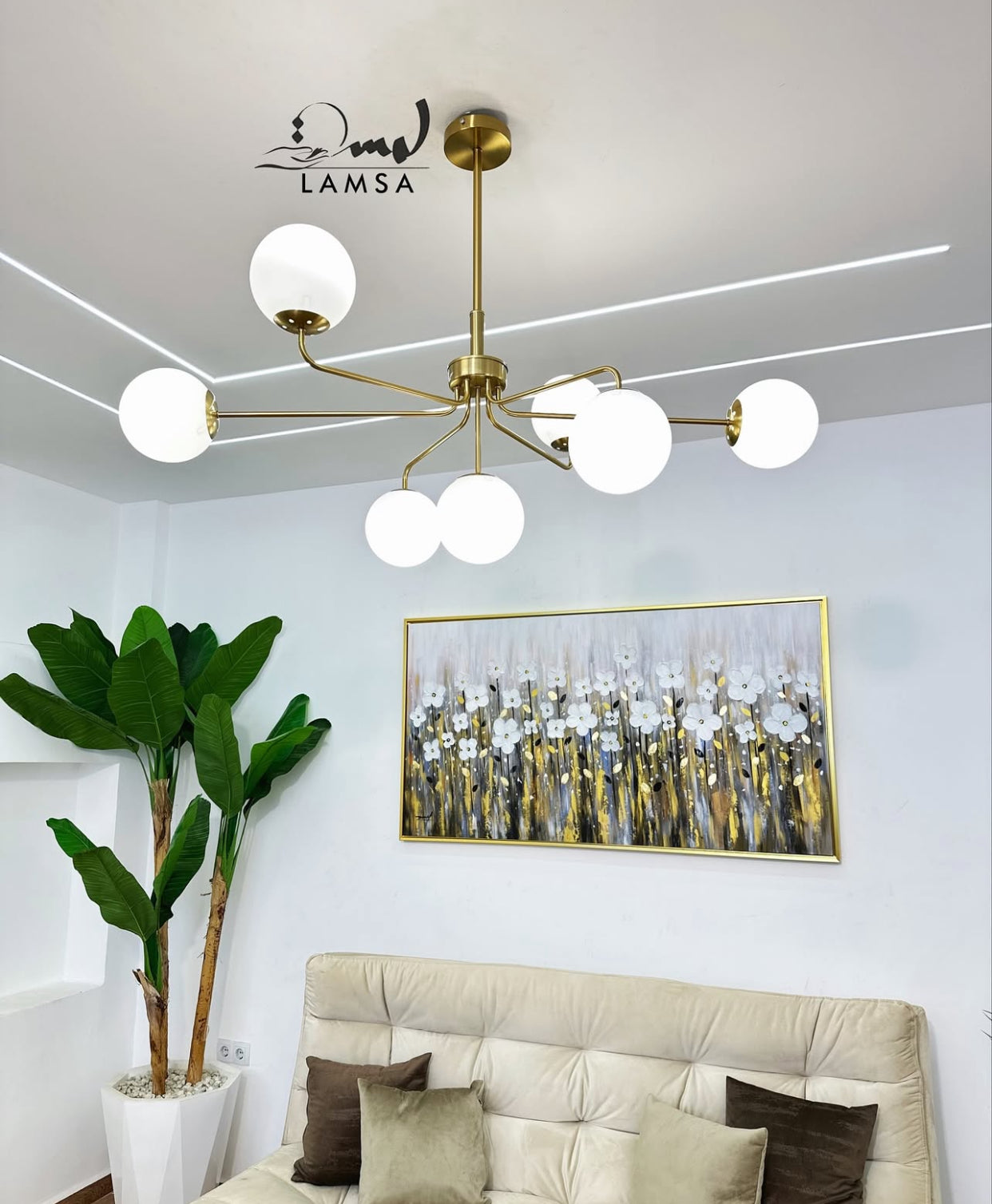 Lustre "GALAXIE" 7 Boules | Livraison 58 Wilayas