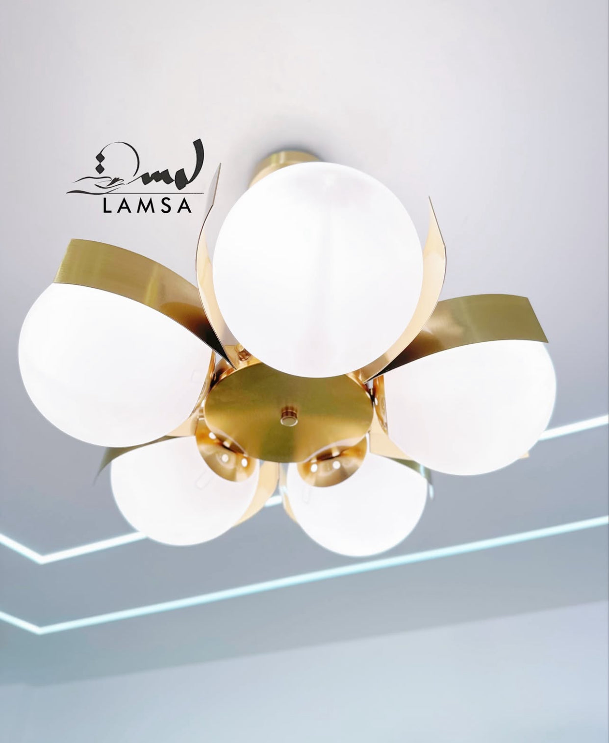Lustre "GALAXIE" 3 Boules | Livraison 58 Wilayas