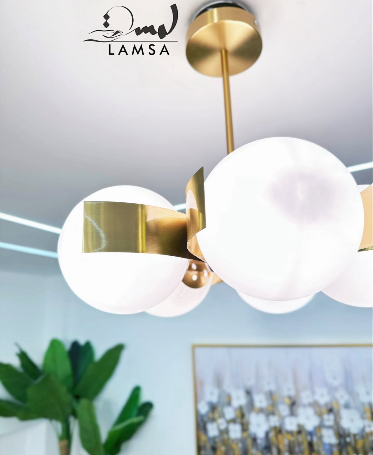 Lustre "GALAXIE" 5 Boules | Livraison 58 Wilayas