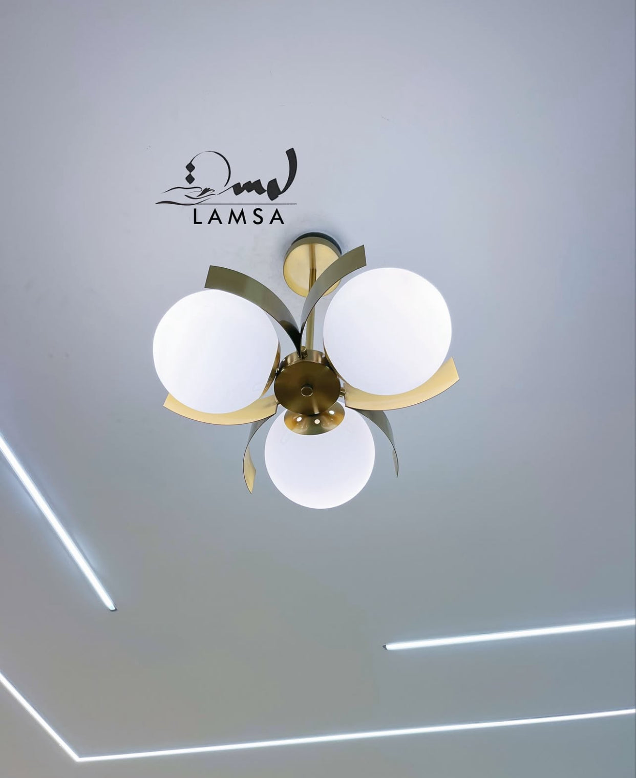 Lustre "GALAXIE" 3 Boules | Livraison 58 Wilayas