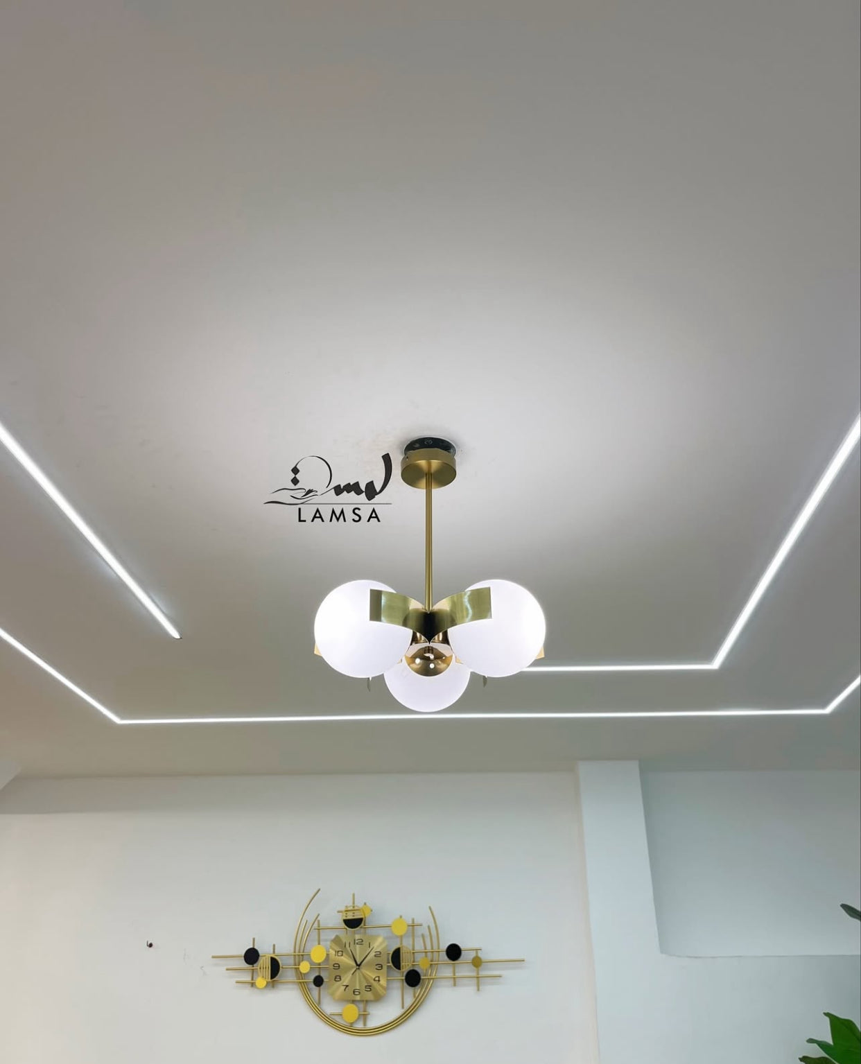 Lustre "GALAXIE" 3 Boules | Livraison 58 Wilayas