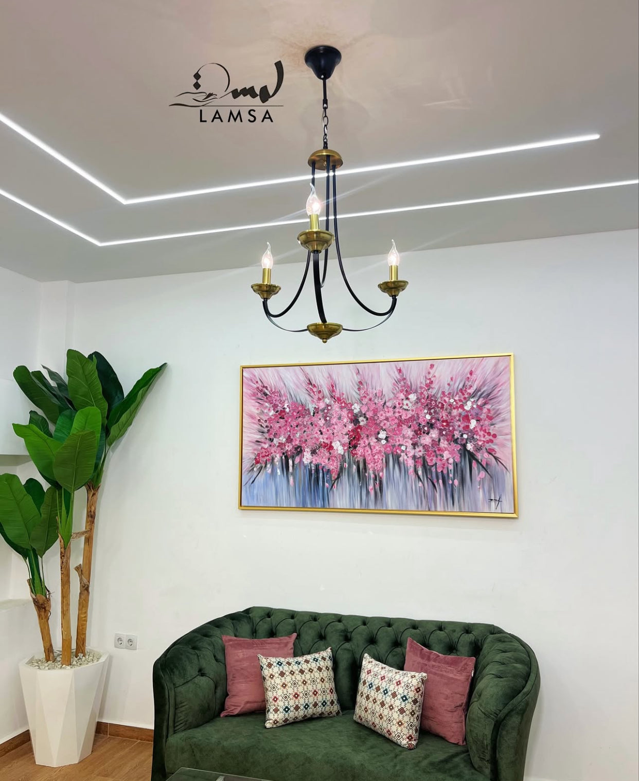 Lustre Chandelier " CLASSIQUE "3 Ampoules Noir