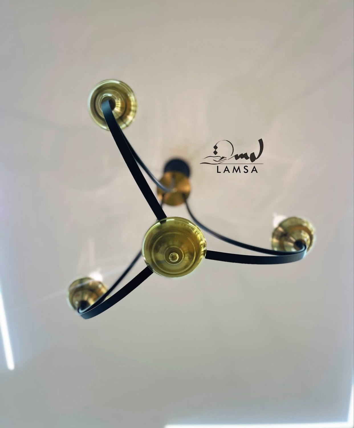 Lustre Chandelier " CLASSIQUE "3 Ampoules Noir