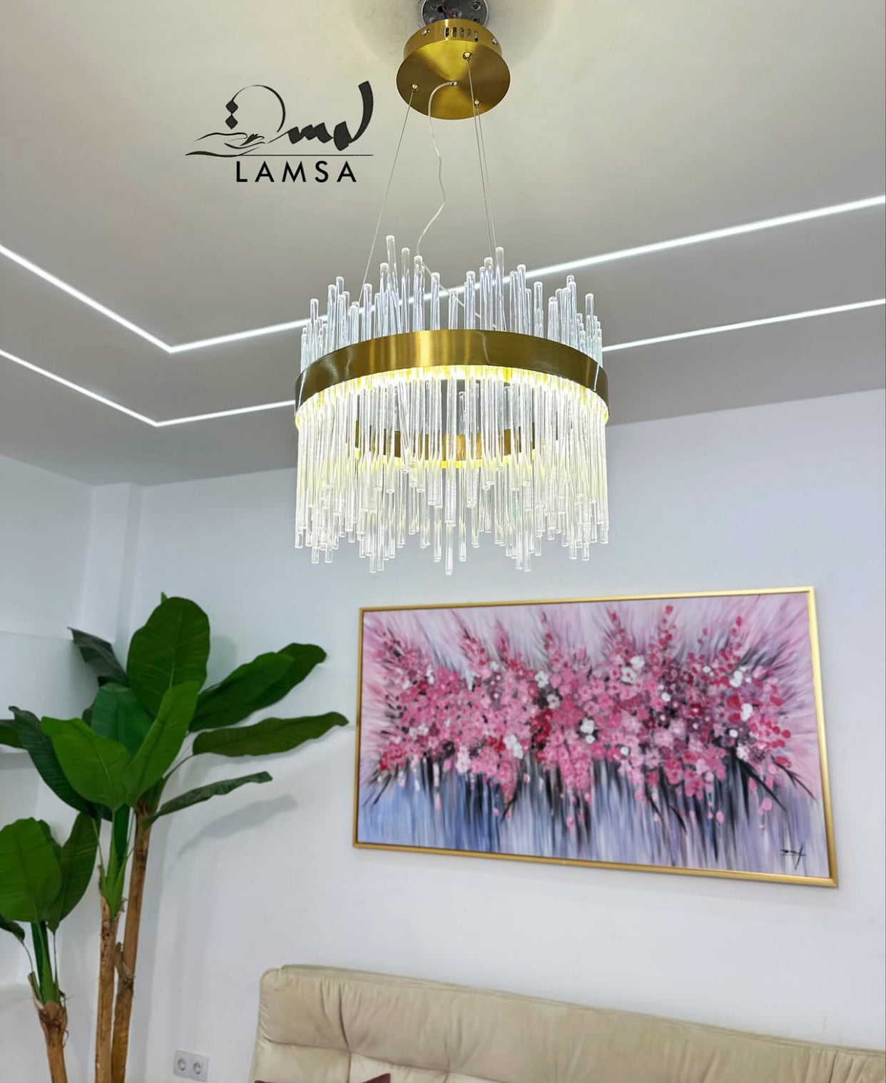 Lustre CRISTAL Rond 40 Cm | Livraison 58 Wilayas