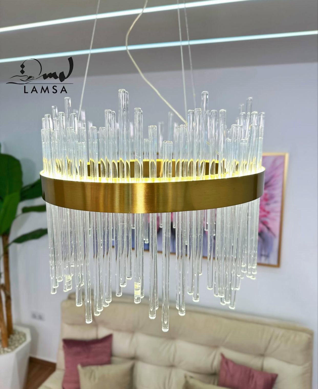Lustre CRISTAL Rond 40 Cm | Livraison 58 Wilayas