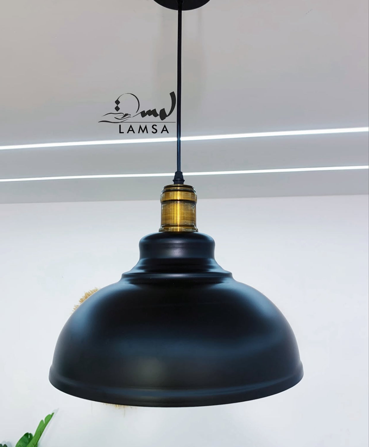 Lustre "Industriel" Métal Blanc- Bronze