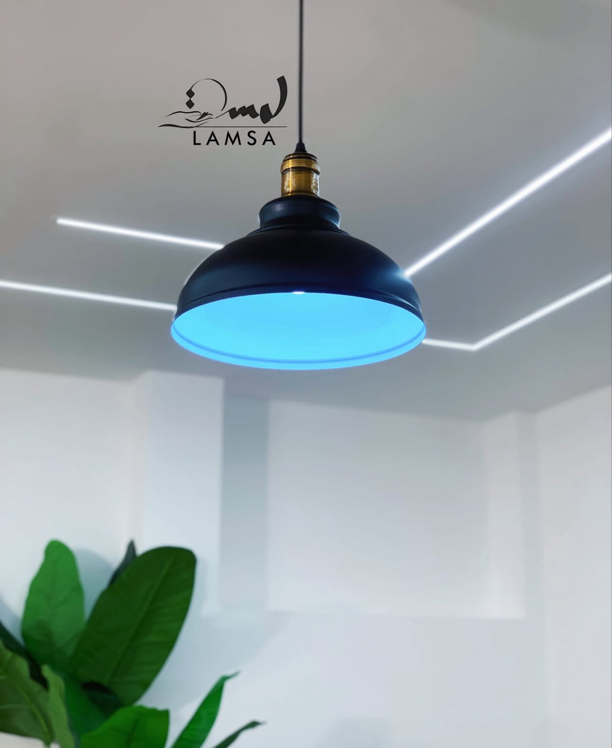 Lustre "Industriel" Métal Noir- Bronze