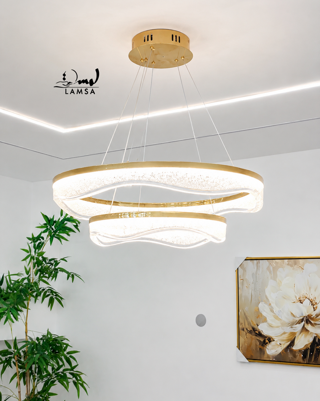 Lustre Wave Led Rond 60cm et 40 cm