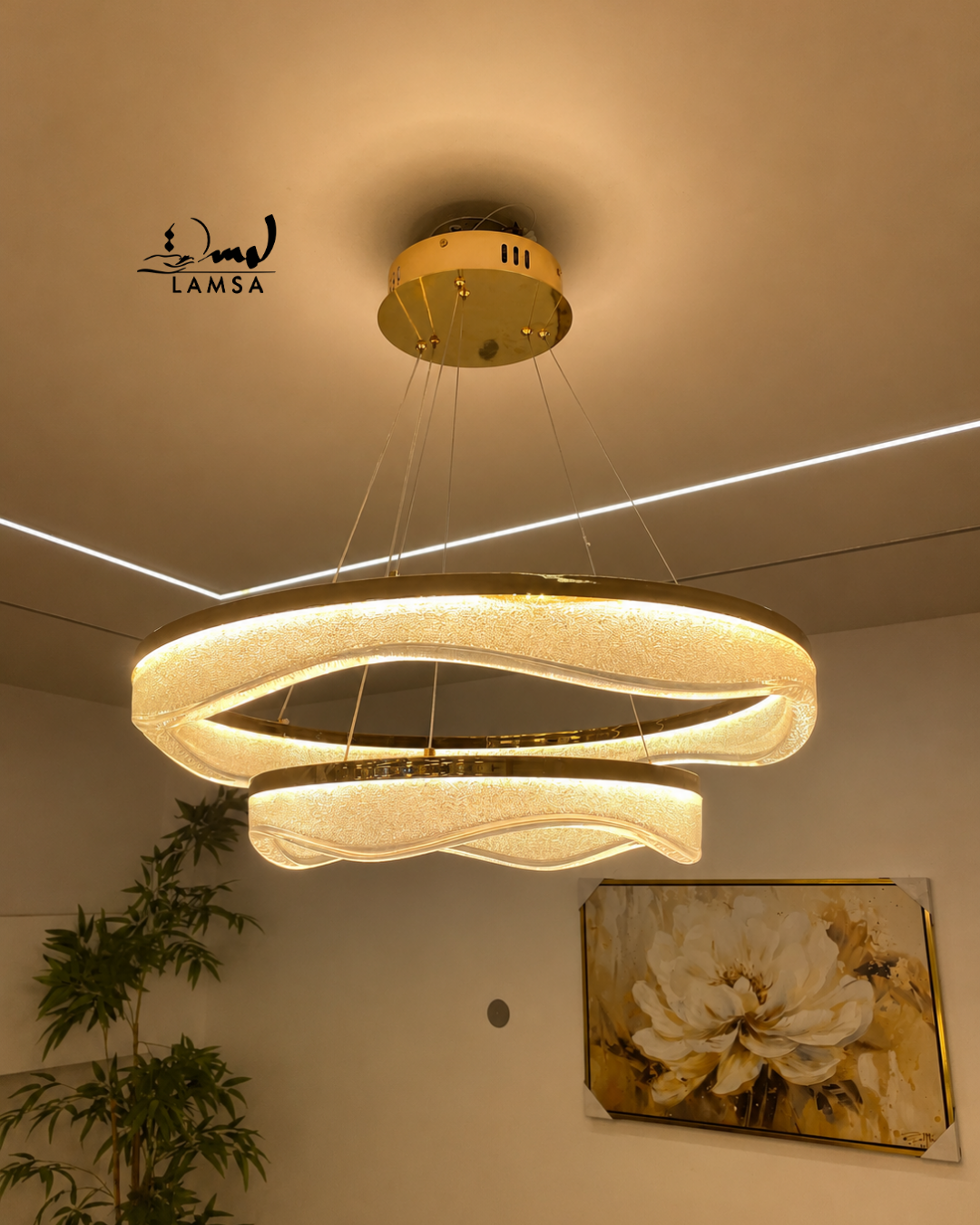 Lustre Wave Led Rond 60cm et 40 cm