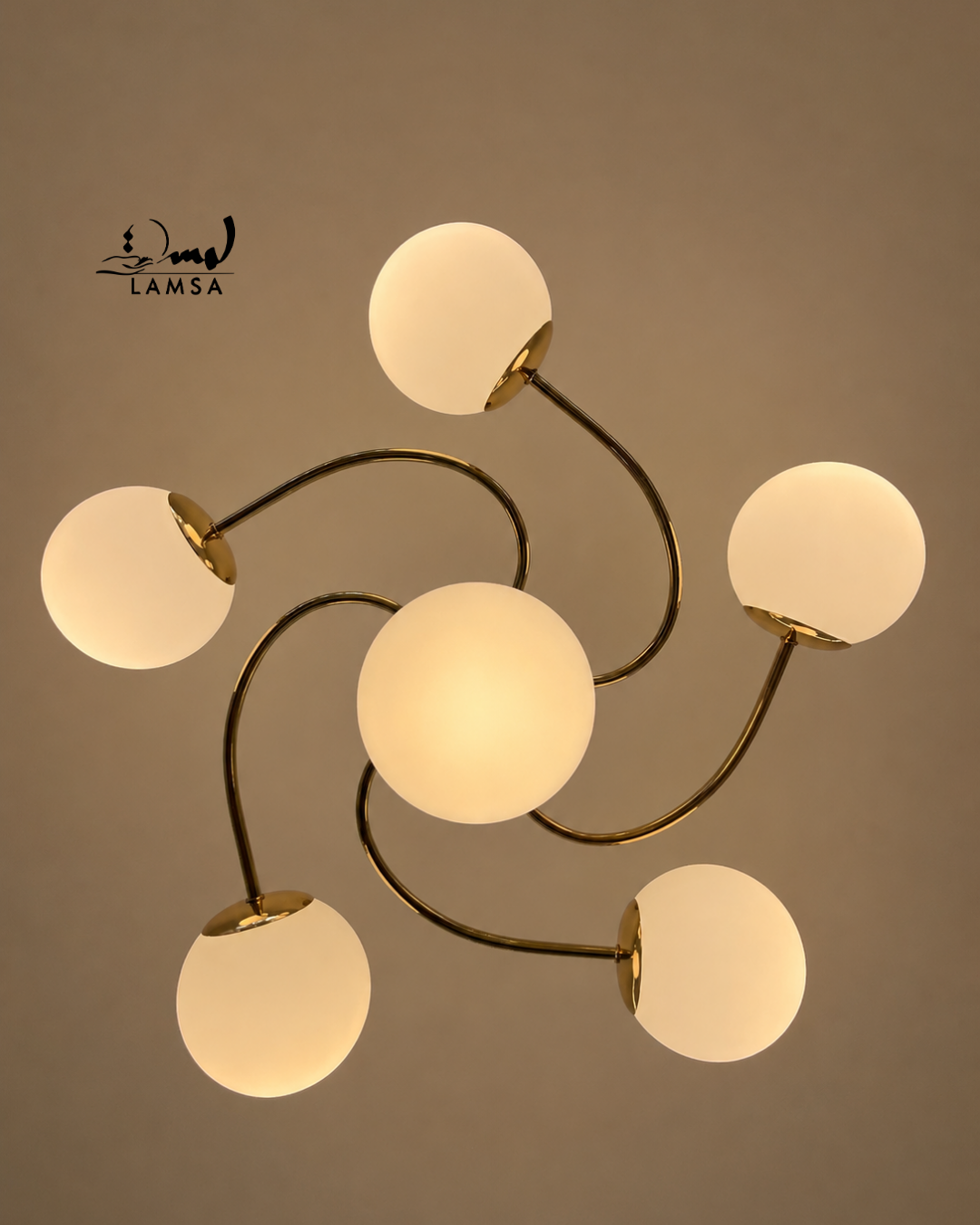 Lustre Chandelier "Doré"et "Noir" 6 abat-jour