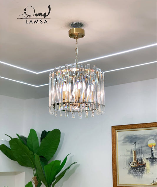 Lustre Cristal Rond de Luxe 40 cm