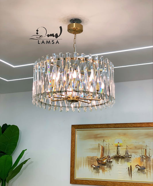 Lustre Cristal Rond de Luxe 60 cm