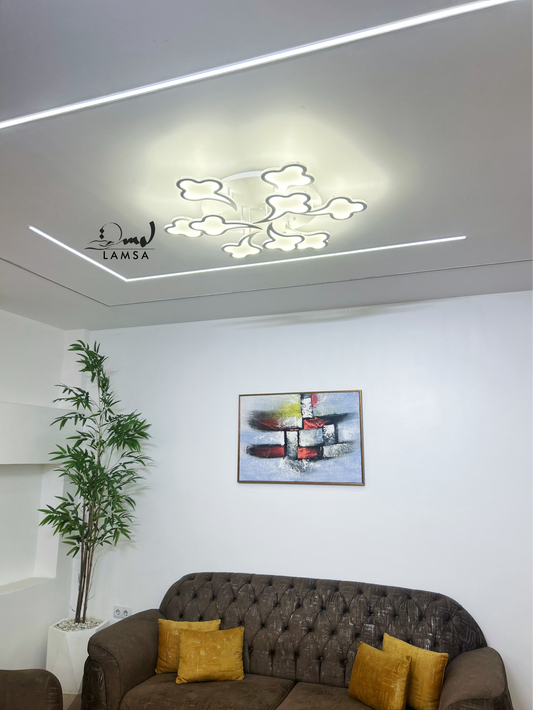 LED Plafonnier Acrylique Blanc "Nuage"