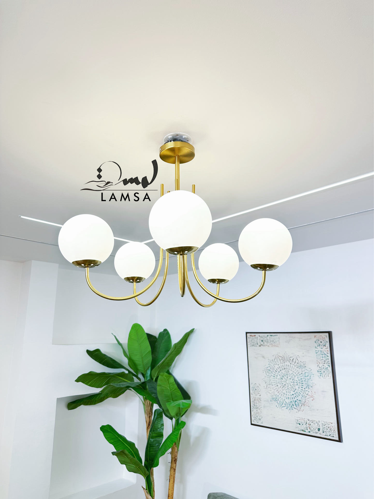 Lustre Chandelier "GOLD" 3 Boules | Livraison Gratuite 58 Wilayas