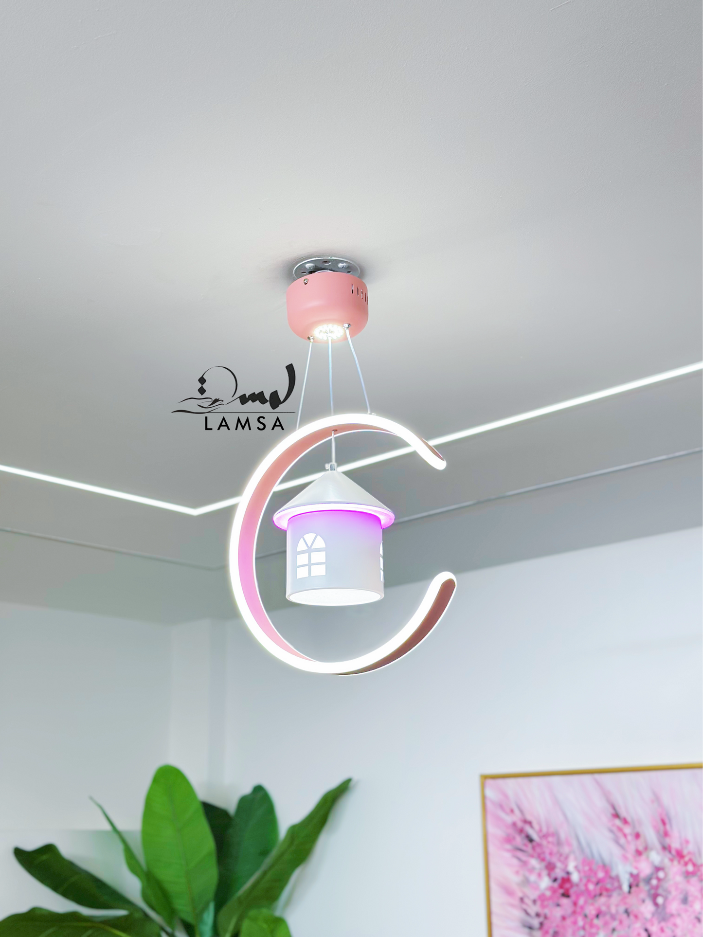 Lustre LED "Enfant" ROSE | Livraison Gratuite 58 Wilayas