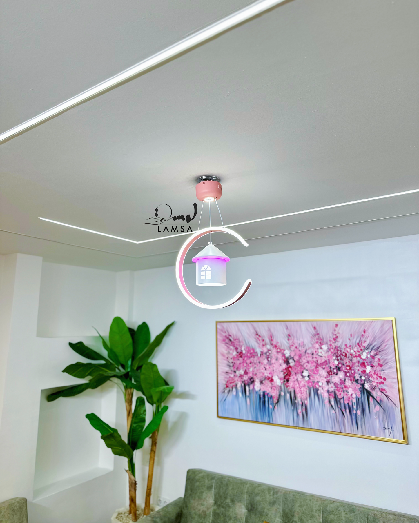 Lustre LED "Enfant" ROSE | Livraison Gratuite 58 Wilayas