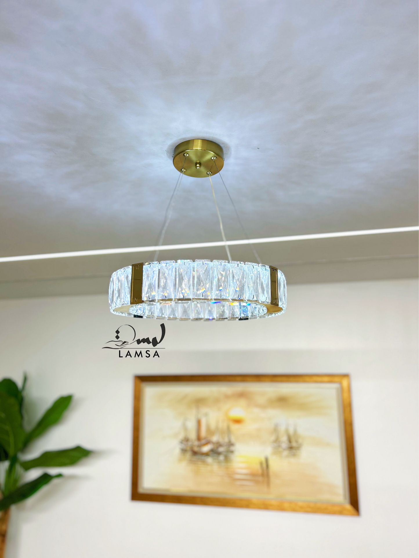 Lustre CRISTAL Rond 40 Cm | Livraison 58 Wilayas
