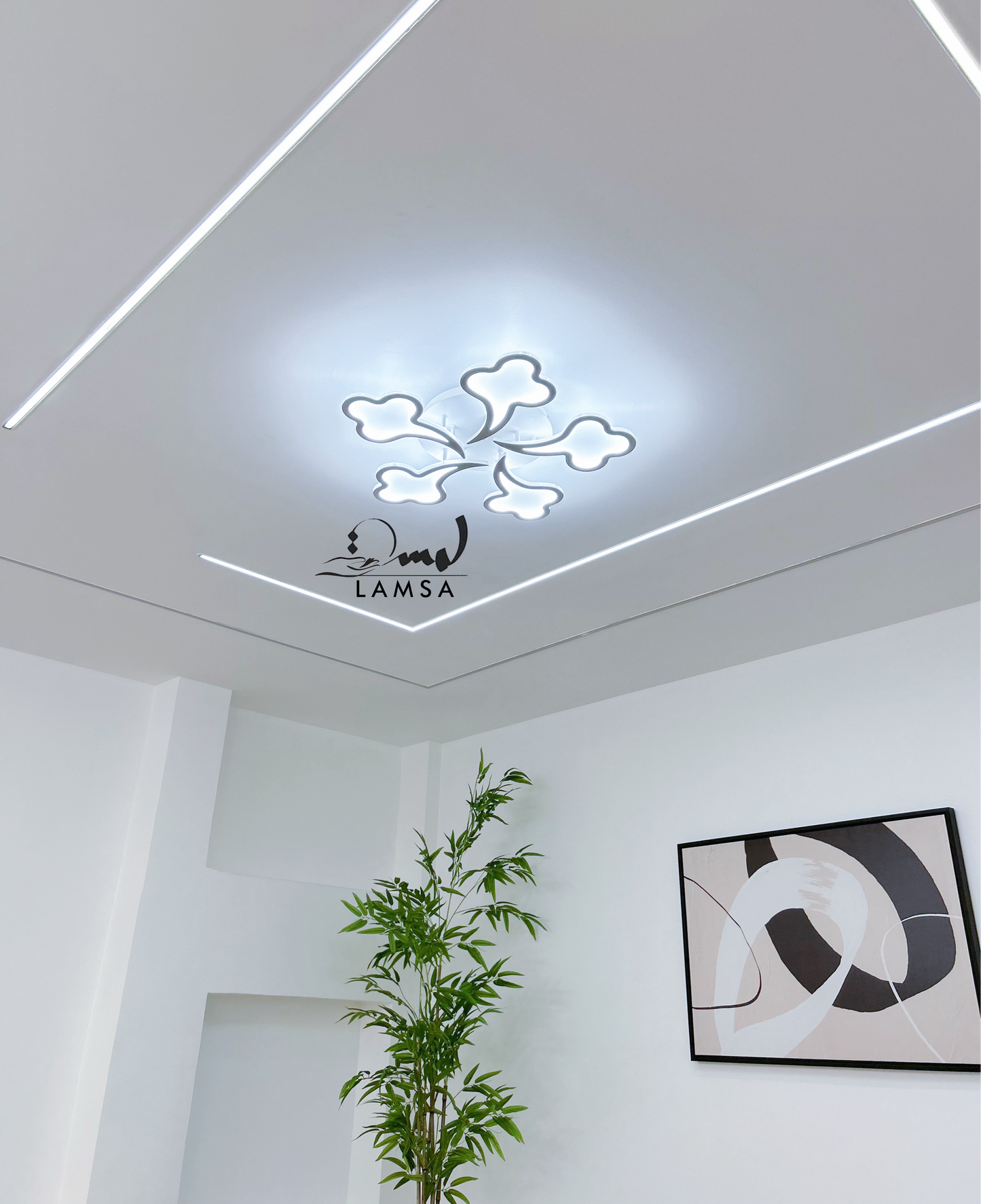 LED Plafonnier Acrylique Blanc "Nuage"