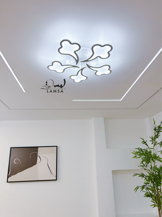 LED Plafonnier Acrylique Blanc "Nuage"