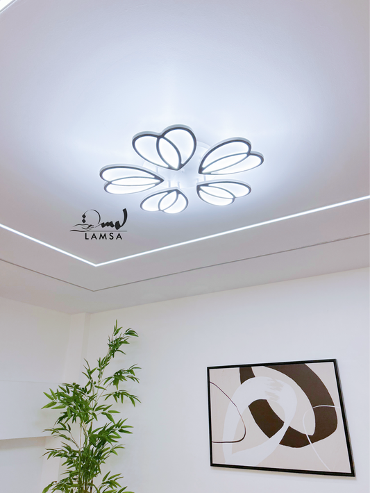 LED Plafonnier Acrylique Blanc "Cœur"