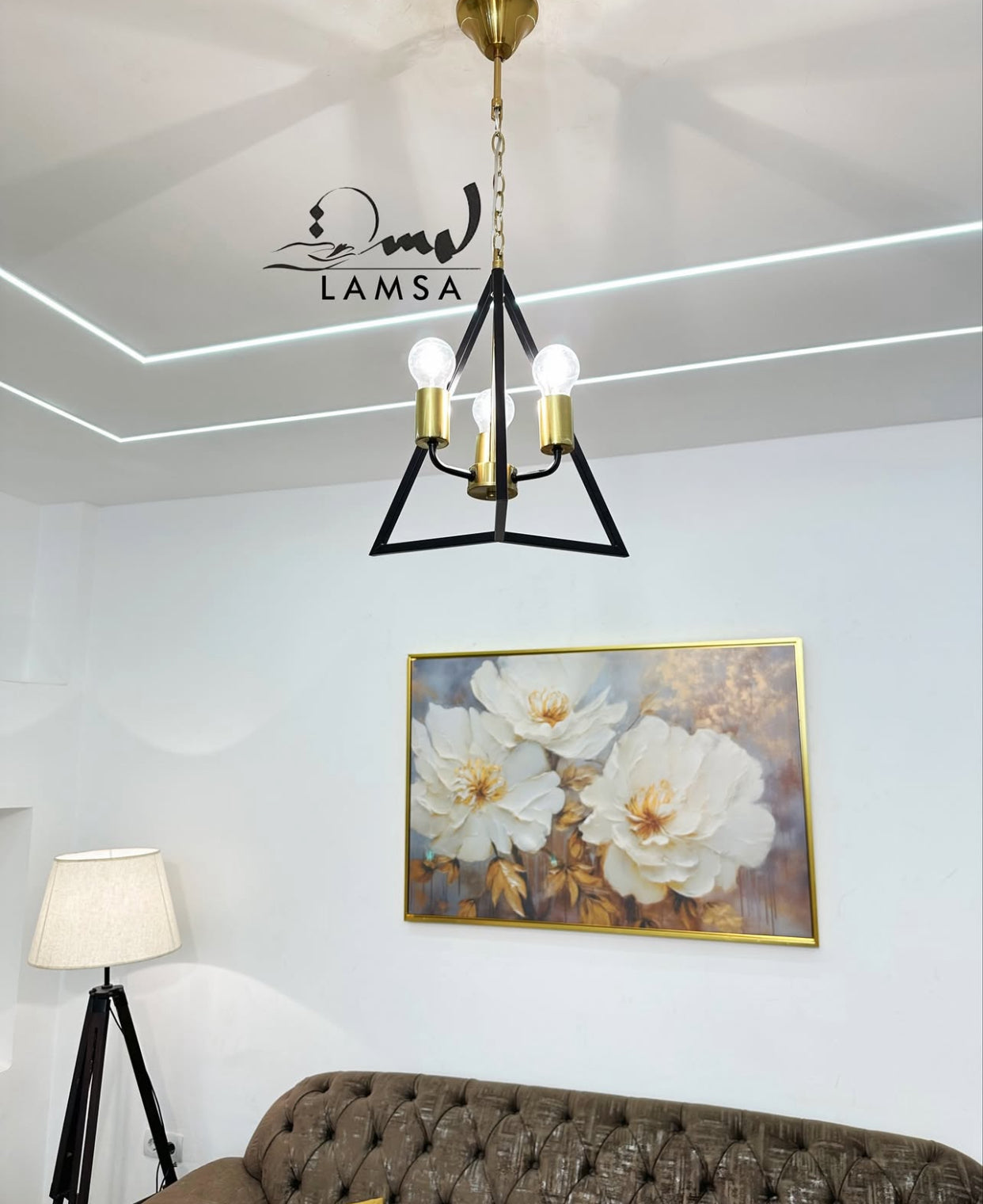 Lustre Chandelier "Triangle 3D" | Livraison 58 Wilayas