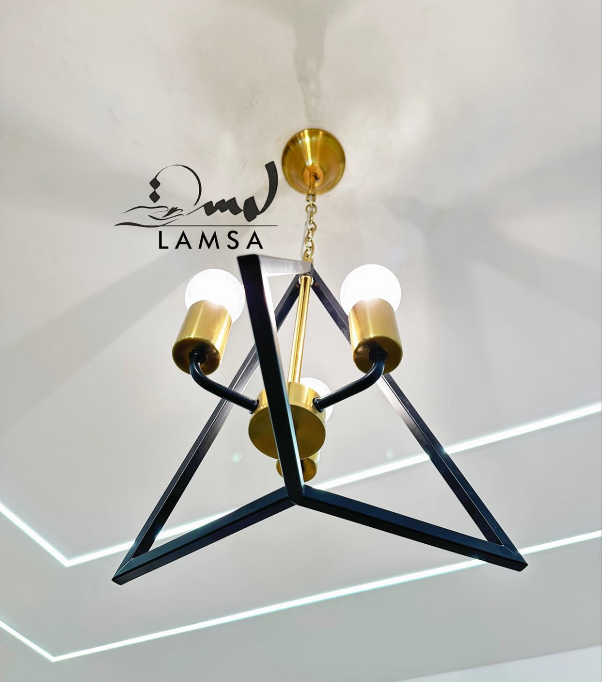 Lustre Chandelier "Triangle 3D" | Livraison 58 Wilayas