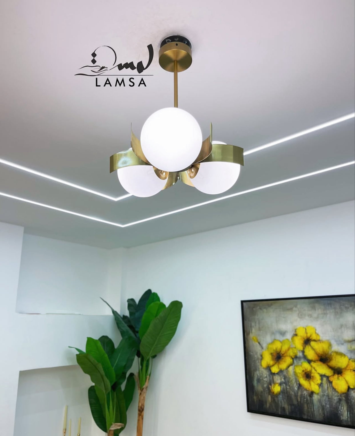 Lustre "GALAXIE" 3 Boules  | Livraison 58 Wilayas